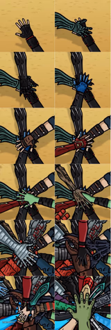 Hands in everyone!