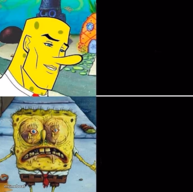 Handsome SpongeBob vs. Ugly SpongeBob - meme generator image preview