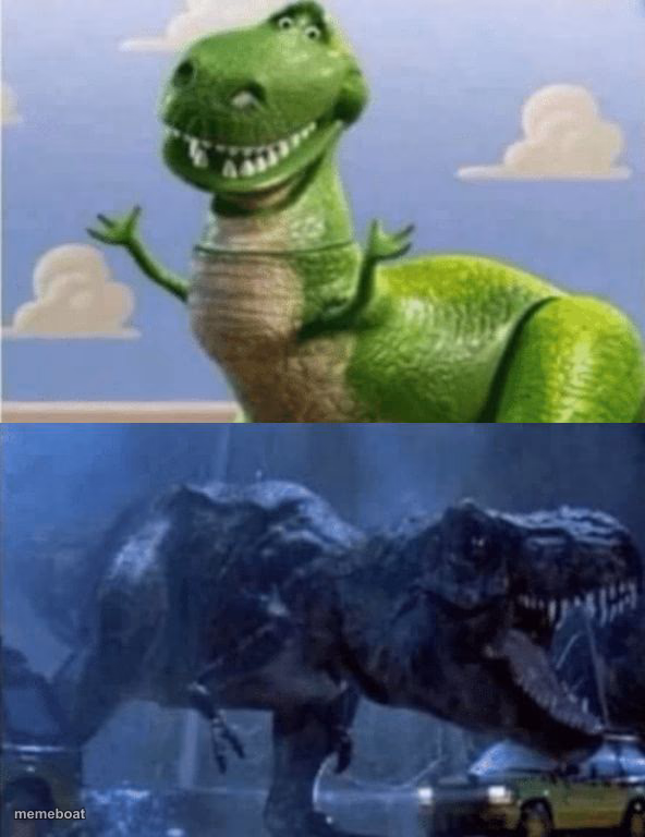 Happy Angry Dinosaur - meme generator image preview