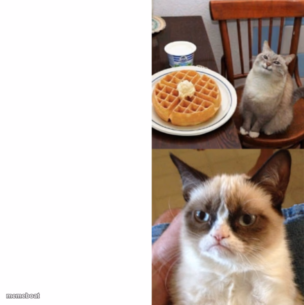 Happy cat sad cat - meme generator image preview