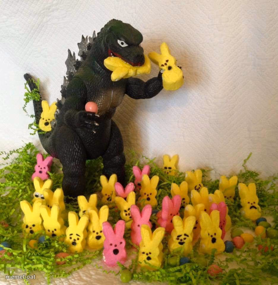Happy Easter Godzilla - meme generator image preview