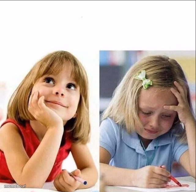 Happy sad girl - meme generator image preview