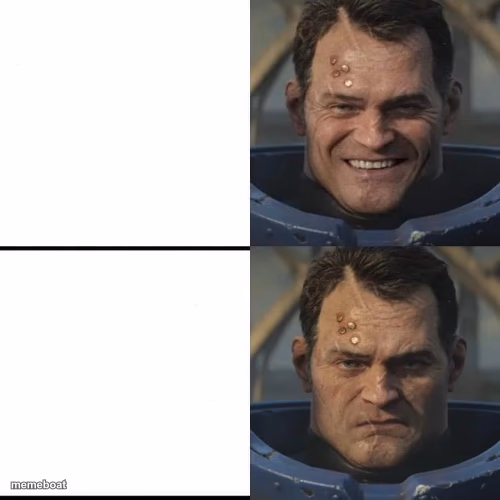 Happy to grumpy Titus - meme generator image preview