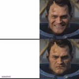 Happy to grumpy Titus