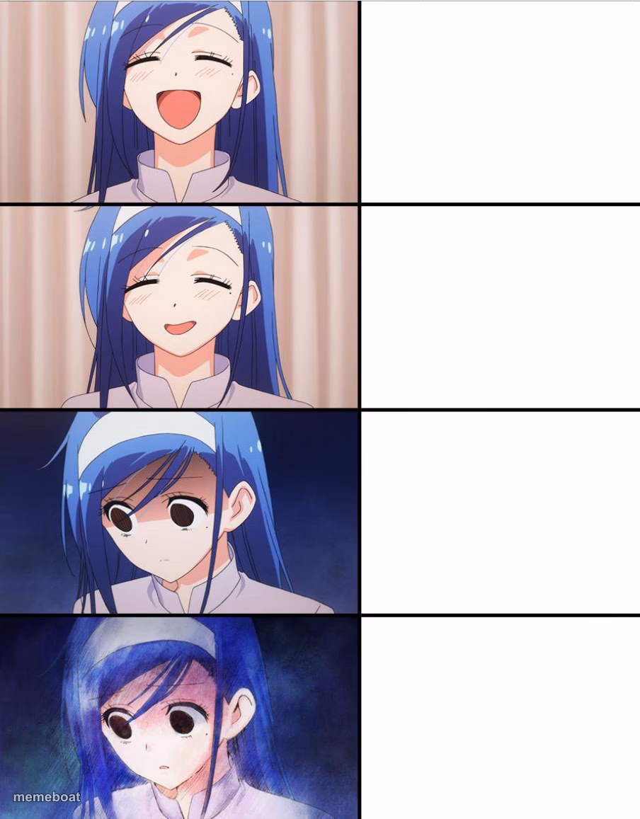 Happy to sad girl - meme generator image preview