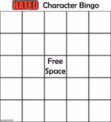 hated character bingo