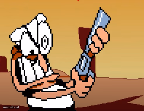he has a GUN - meme generator image preview