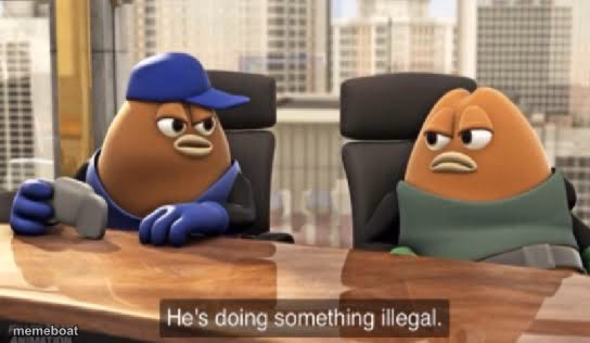 He is doing something illegal - meme generator image preview