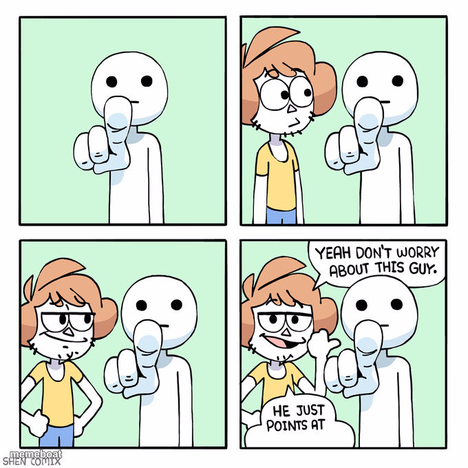He Just Points At People - meme generator image preview
