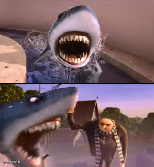 He punched my shark! - meme generator image preview