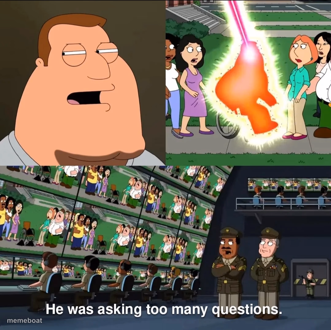 He was asking too many questions - meme generator image preview