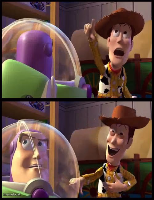 Hey buzz look an X - meme generator image preview
