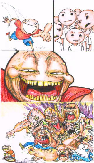 Rage Comic Mob Pile