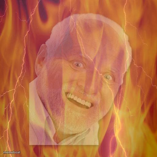 HIDE THE PAIN HAROLD ON FIRE - meme generator image preview