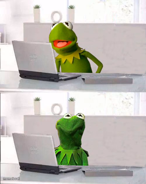 Hide The Pain Kermit - meme generator image preview