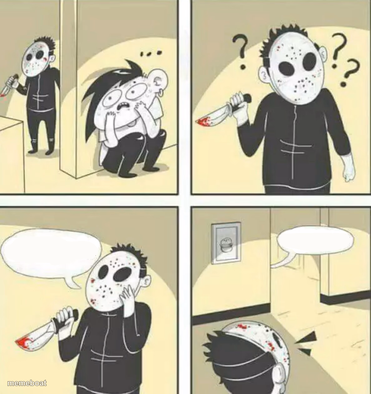 Hiding from serial killer - meme generator image preview