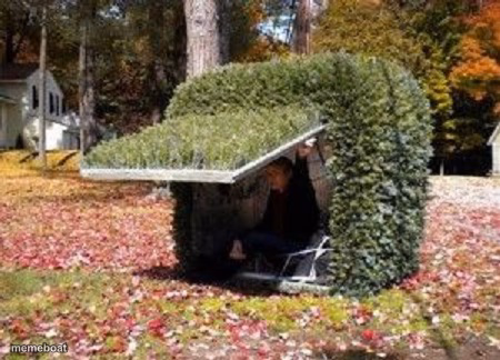 hiding in a bush - meme generator image preview