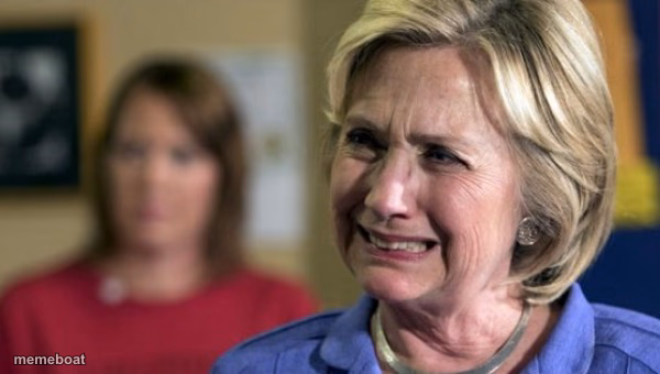 hillary clinton crying upset unhappy lock her up rnc - meme generator image preview