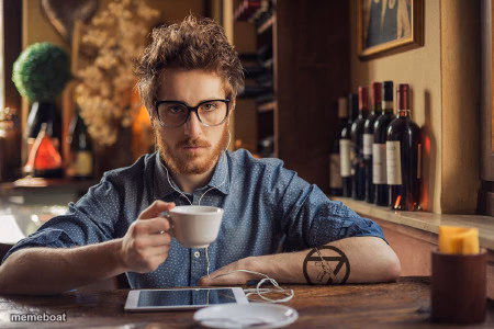 Hipster coffee snob - meme generator image preview