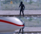 Hit by train