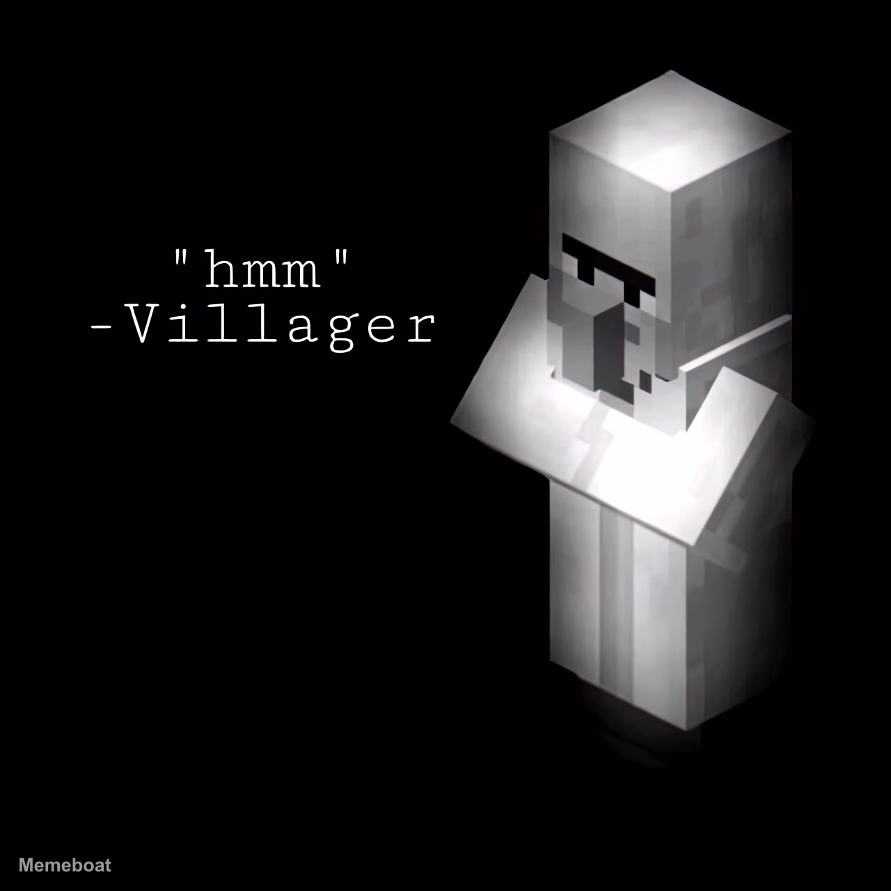 "Hmm" Villager - meme generator image preview