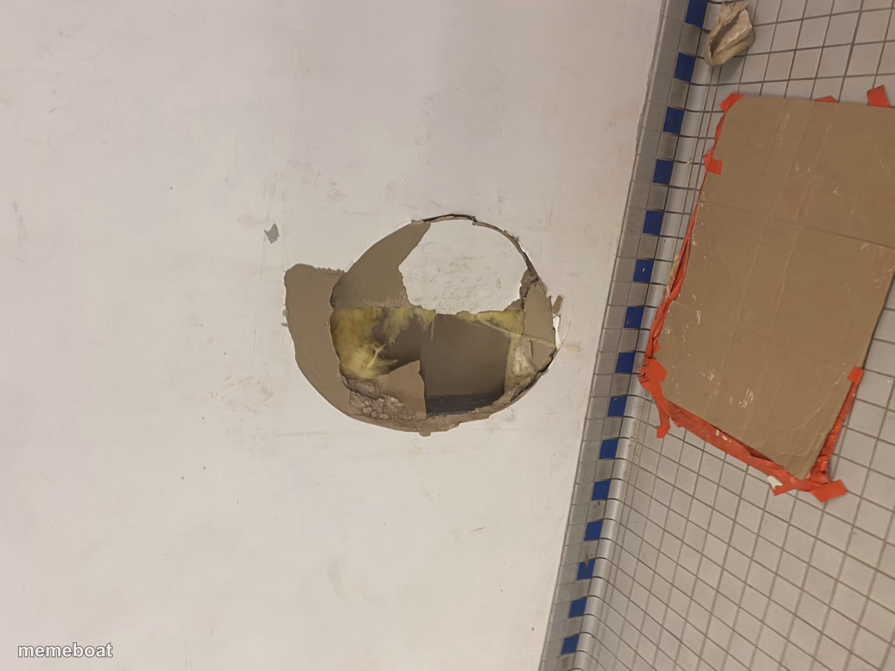 Hole in school wall - meme generator image preview