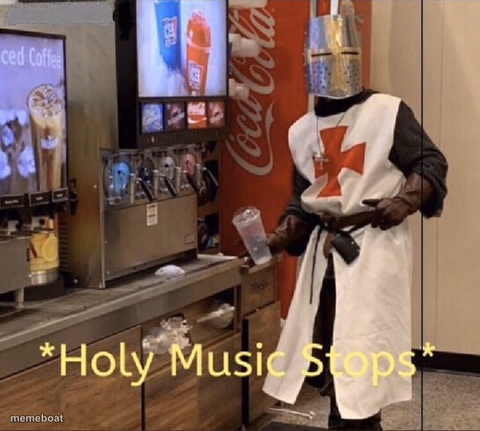 Holy Music Stops - meme generator image preview