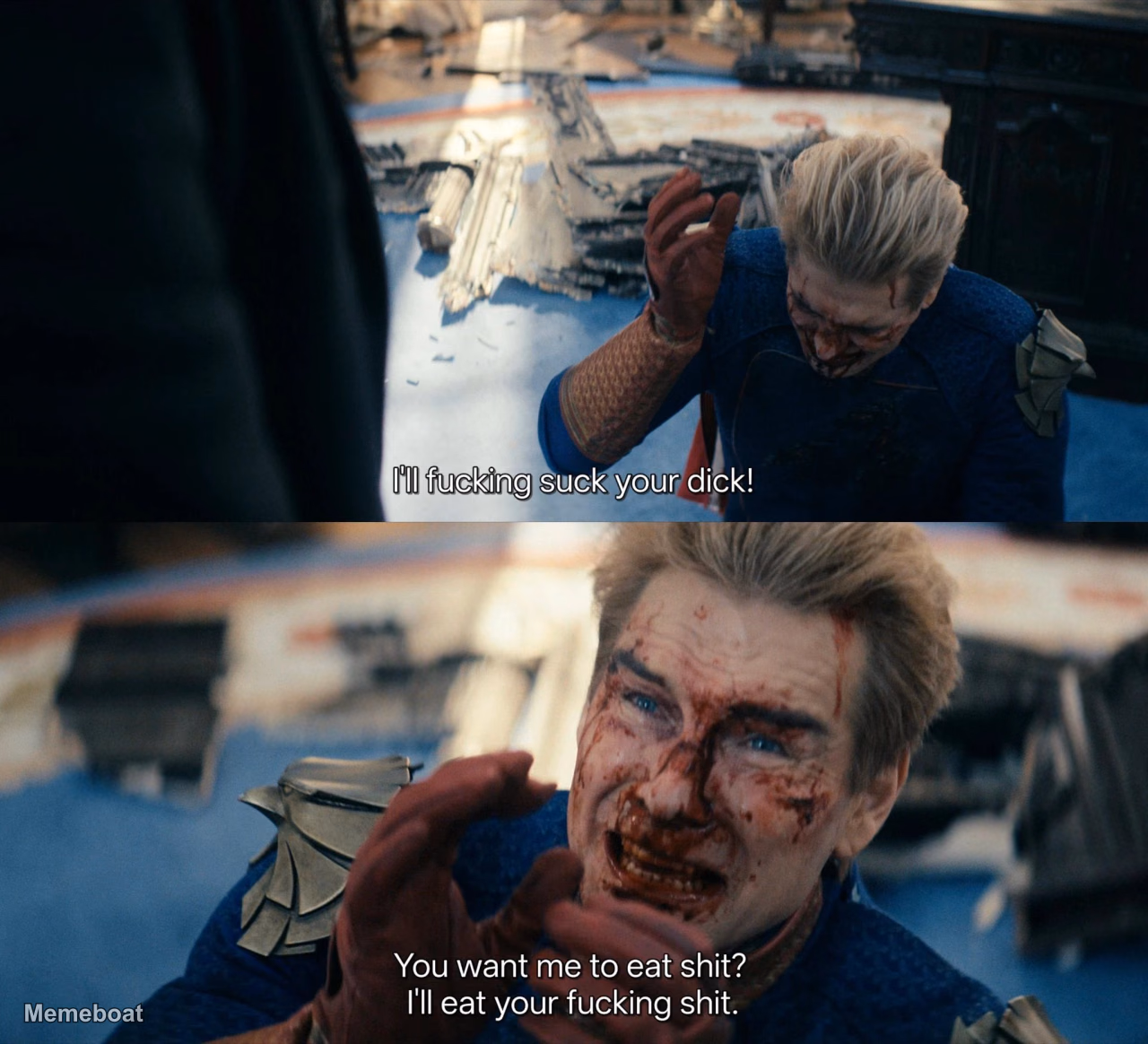 Homelander Begging on His Knees - 'The Boys' Finale - meme generator image preview