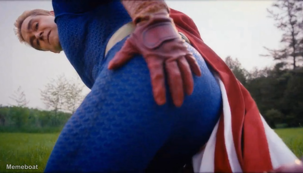 Homelander Bent Over - meme generator image preview