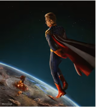 Homelander Looking at Earth from Space "the Boys" Final Season