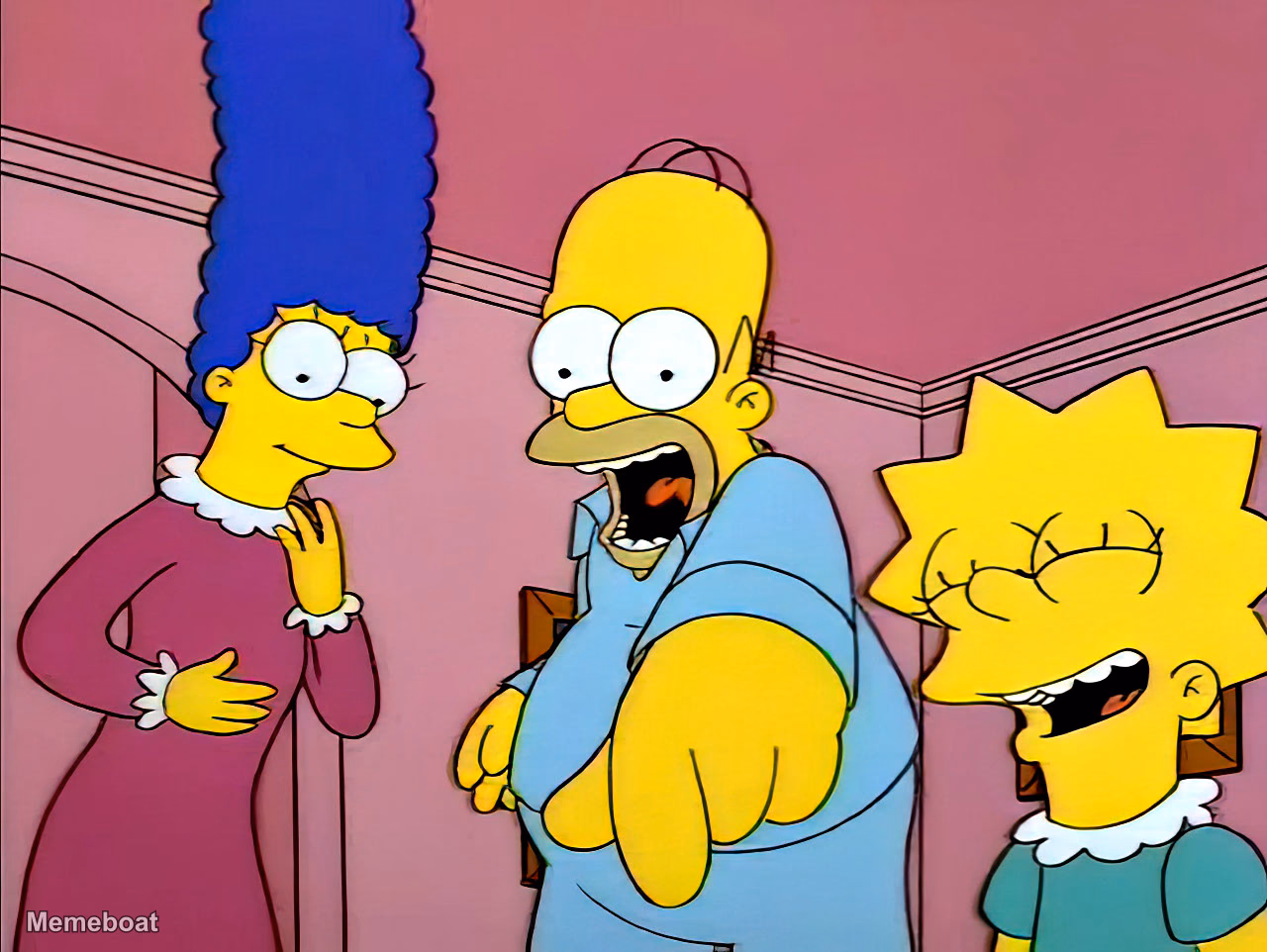 Homer, Marge, and Lisa Reaction - meme generator image preview