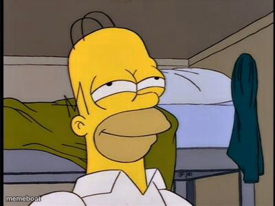 Homer satisfied - meme generator image preview