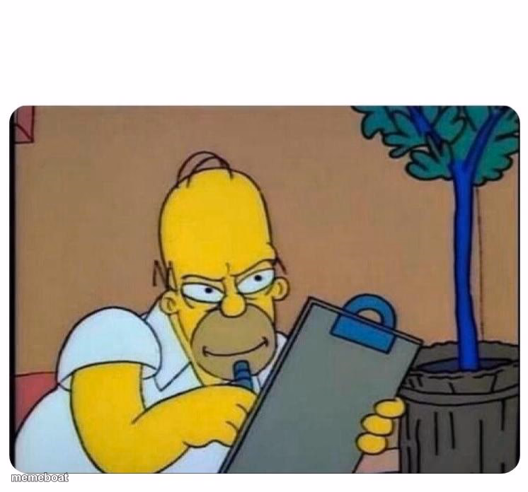 Homer Simpson clipboard - meme generator image preview