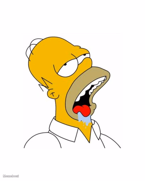 Homer Simpson Drooling - meme generator image preview