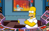Homer Simpson ignoring fire