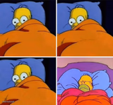 Homer Simpson Sleeping Template