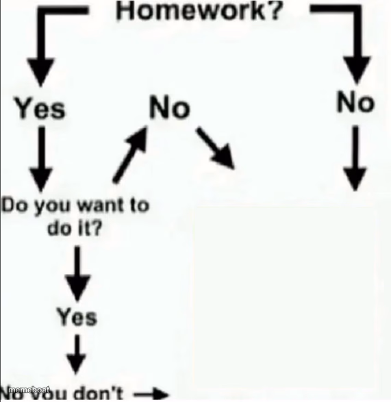 Homework Flowchart - meme generator image preview
