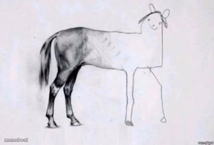 Horse Drawing - meme generator image preview