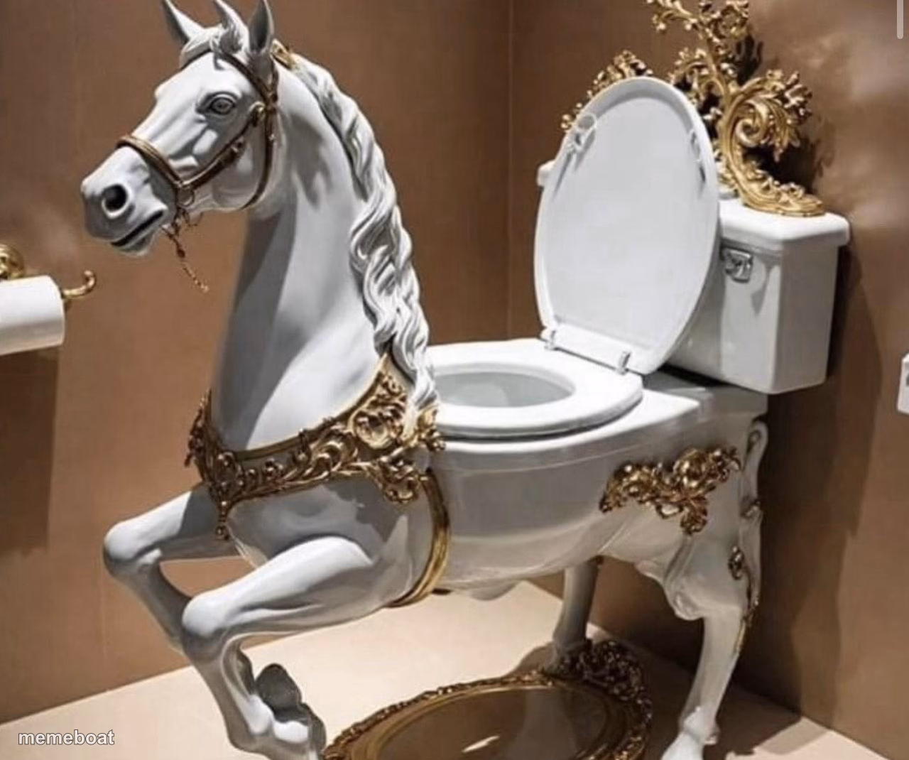 Horse toilet - meme generator image preview