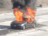 Hot Car on Fire