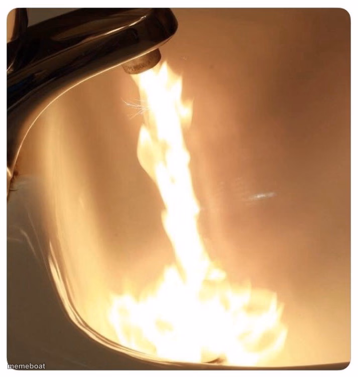Hot water fire - meme generator image preview