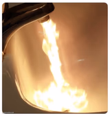 Hot water fire