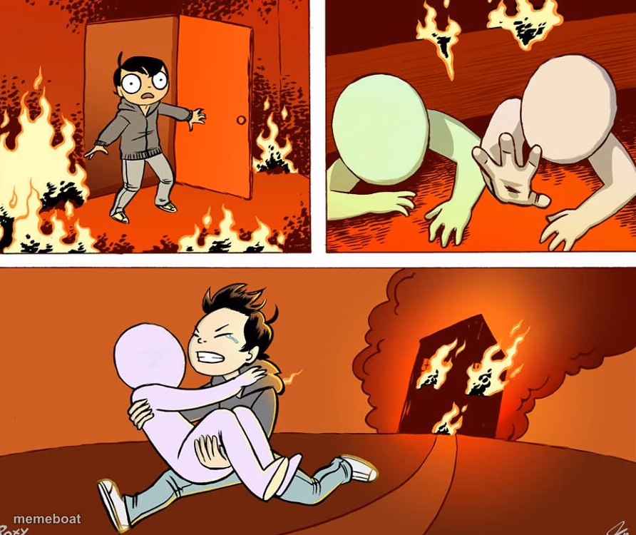 House fire - meme generator image preview