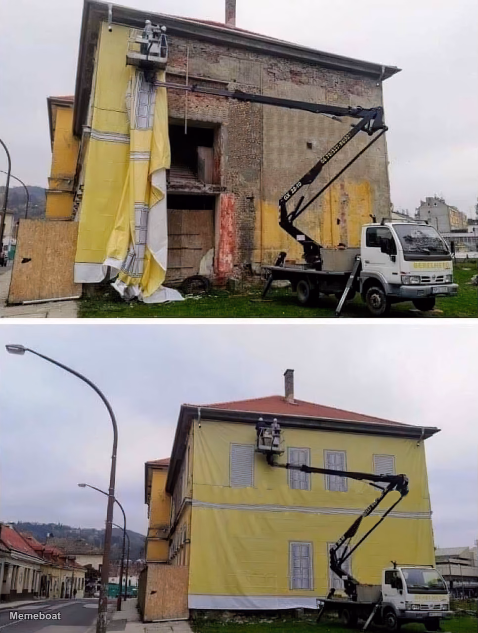 House Ruin Illusion - meme generator image preview