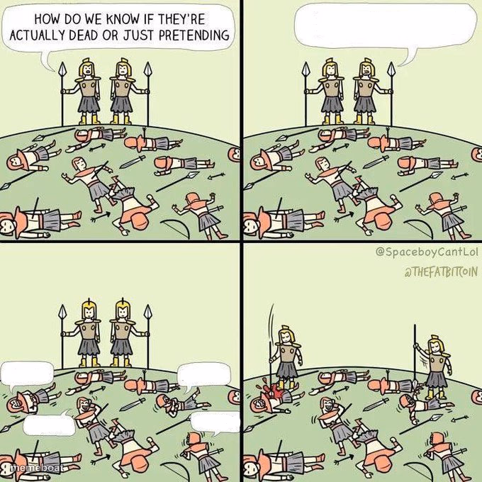 How do we know if they're actually dead - meme generator image preview