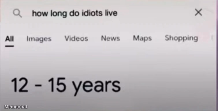 How Long Do Idiots Live - meme generator image preview