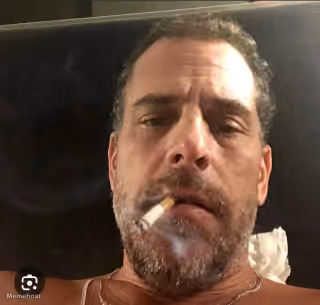 Hunter Biden Smoking a Cigarette