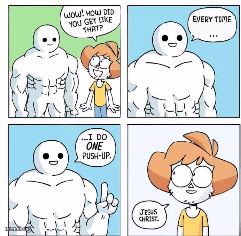 I do ONE Push-Up - meme generator image preview