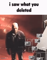 i saw what you deleted