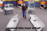 I sawed this boat in half